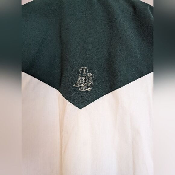 Vintage Western Cowboy Shirt – Embroidered Boots – Size M - Picture 5 of 9